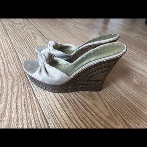 BCBGirls Gold Wedge Sandal